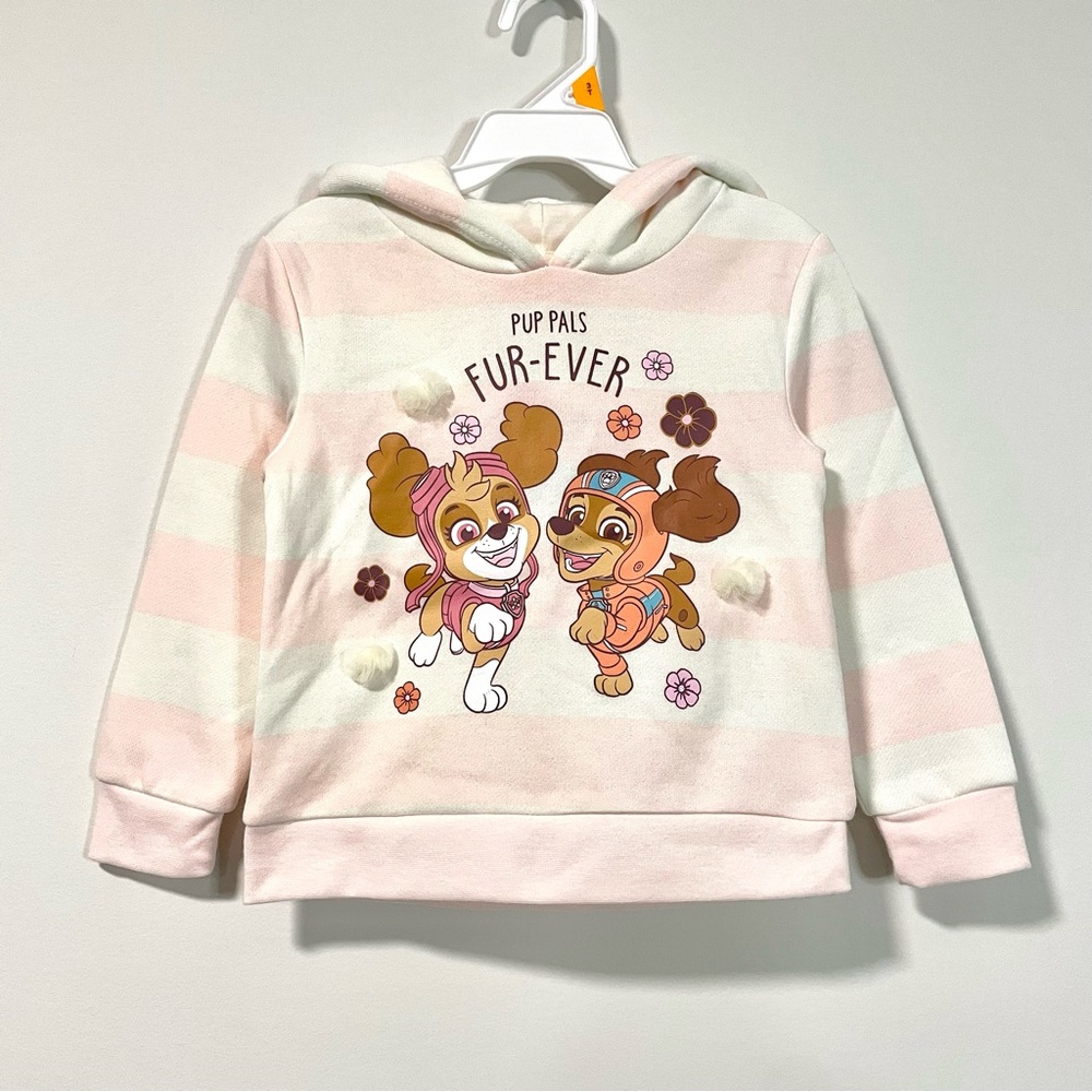 🟡2/$30 NEW Paw Patrol Pup Pals Fur-Ever Skye & Liberty Hoodie (size 3T)